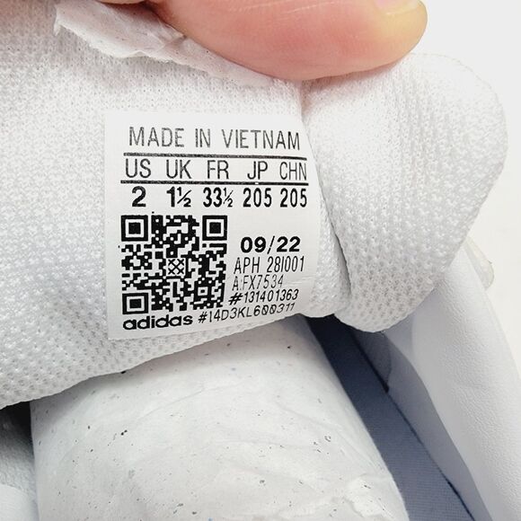 Adidas Boys Stan Smith CF C Originals SIZE 2 WHITE GREEN - Picture 7 of 7